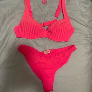 Hot pink bikini
